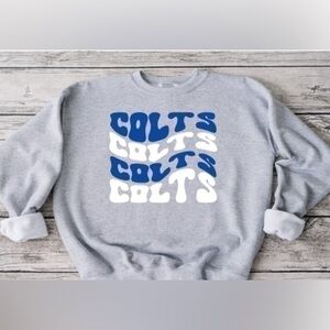 Colts Wavy Crewneck - Gray
